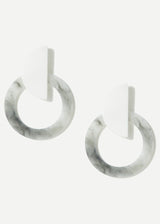 Marble Pattern Hoop Earrings