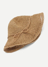 Bow Band Straw Boater Hat