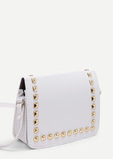 Studded PU Flap Bag