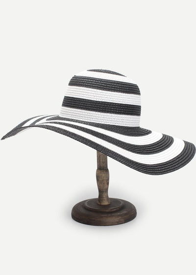 Striped Design Floppy Hat