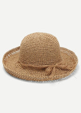 Bow Band Straw Boater Hat