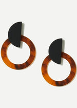 Marble Pattern Hoop Earrings