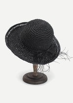 Bow Band Straw Boater Hat