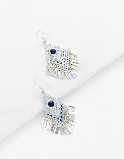 Bar Charm Drop Earrings